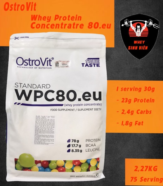 Whey Ostrovit Concentrate 2.27kg ( 6 mùi vị )