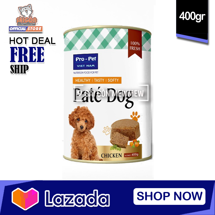 Pro Dog Dog Pate Can 400g – High Nutrition Wet Food, Soft Chicken Flavor, Easy to Eat for Dogs of All Ages