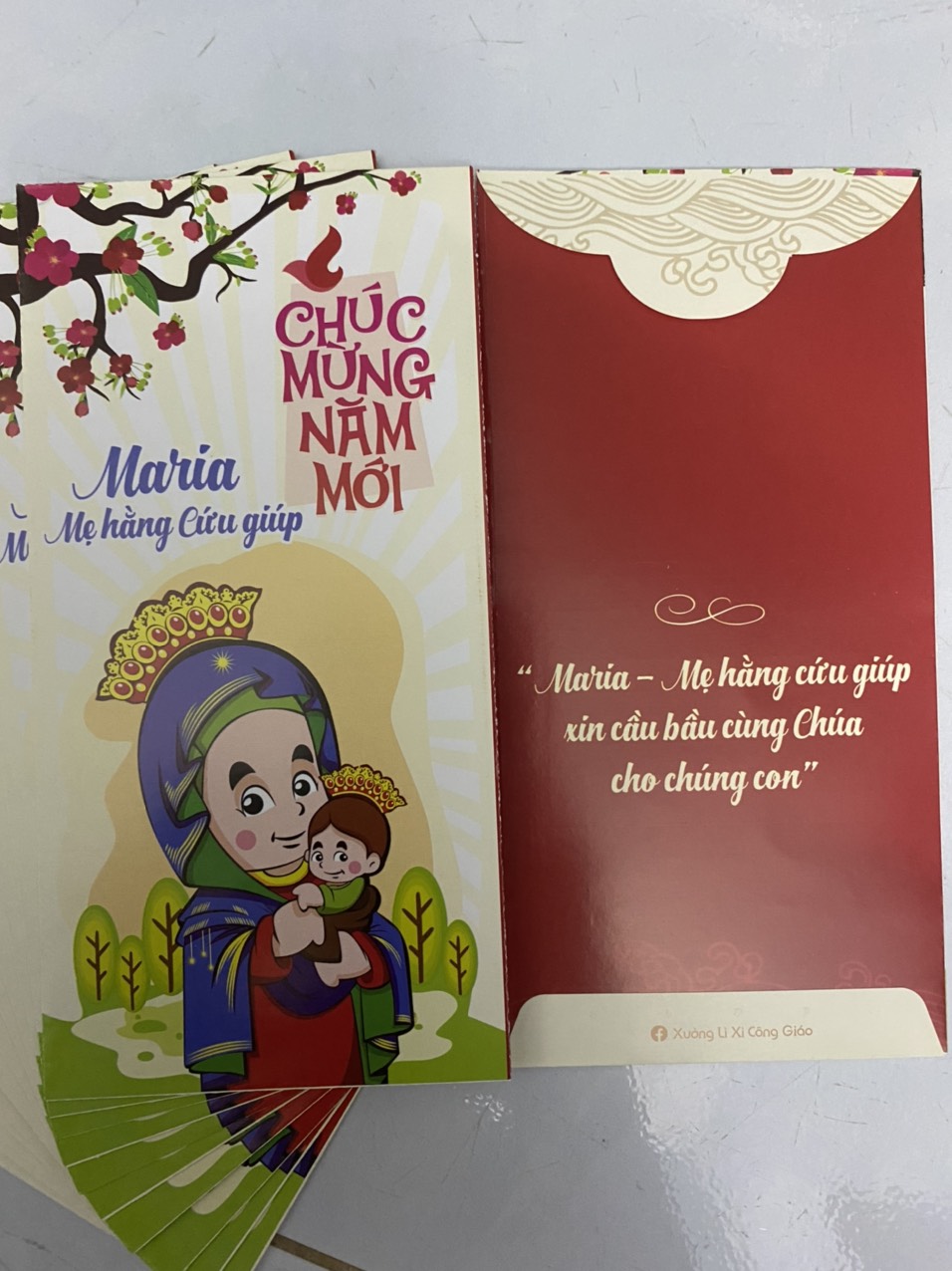 700. 1 xấp ( 10 bao lì xì) bao lì xì công giáo 2023