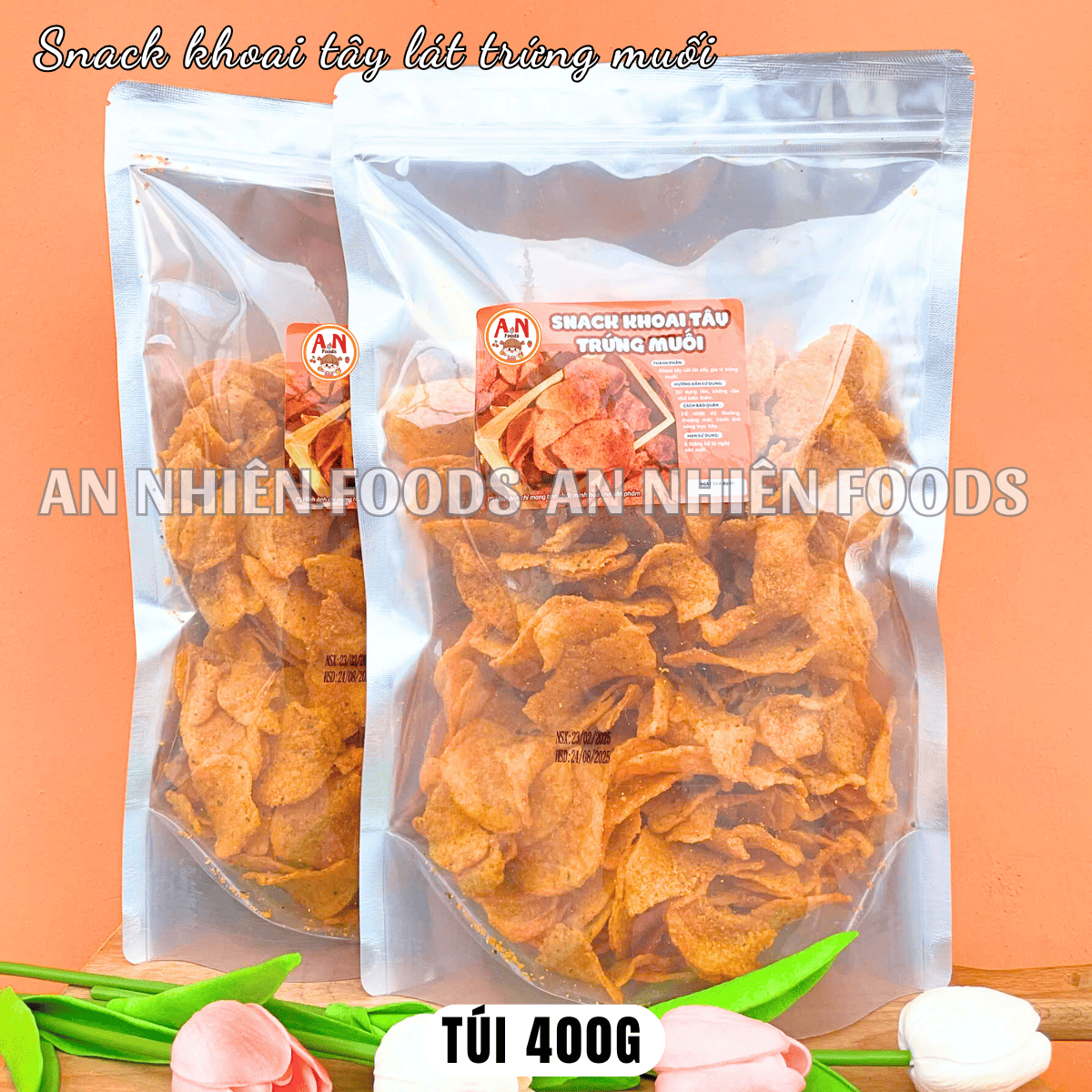 Snack khoai tây lát trứng muối (có video)