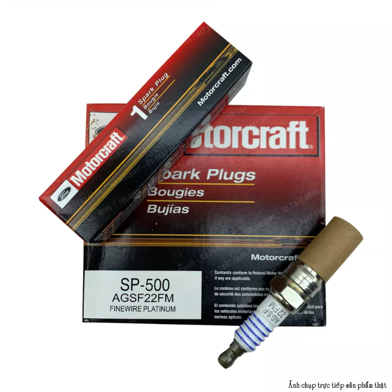 Bugi Motorcraft Platinum Ford chân ngắn