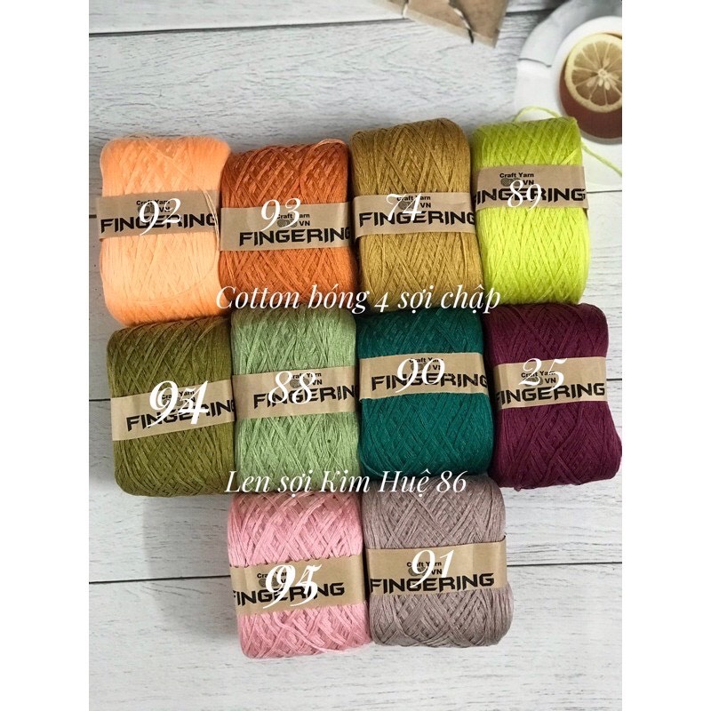 Sợi cotton bóng Fingering