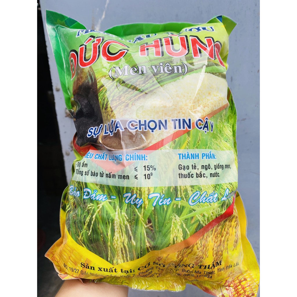(1kg) Men trấu ủ rượu, ủ cơm rượu loại viên