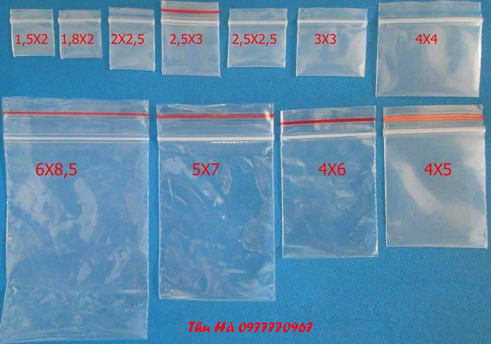 Túi zip mini 100 chiếc 1 size