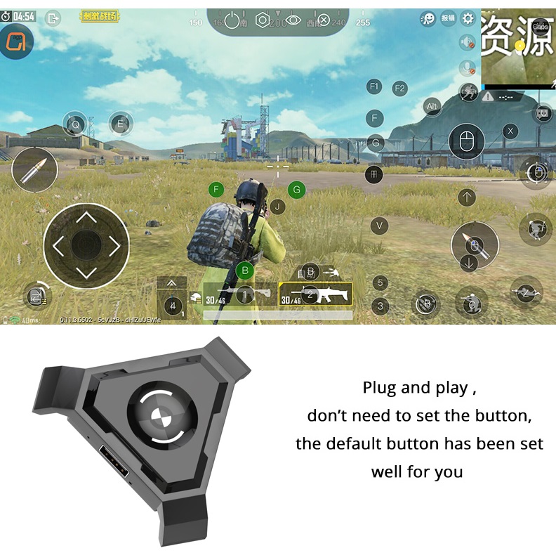 PUBG Mobile Gamepad Controller Gaming Keyboard Mouse Converter for Android Phone to PC Bluetooth Adapter