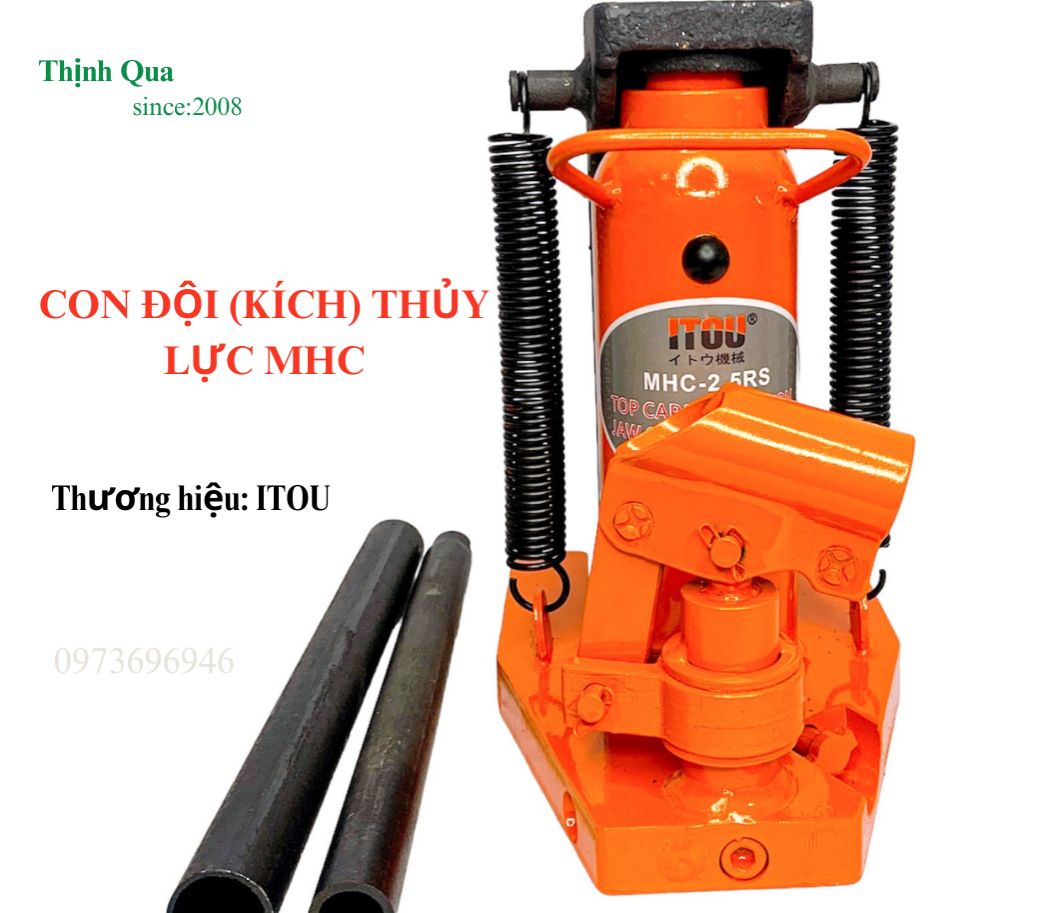 CON ĐỘI (KÍCH) THỦY LỰC MHC - 5 TẤN  (TẢI TRỌNG MÓC 2.5 TẤN )