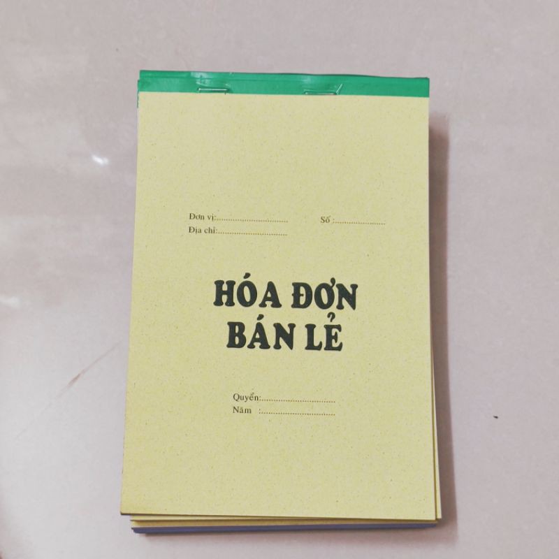 LỐC 10 CUỐN HOÁ ĐƠN BÁN LẺ HAI LIÊN