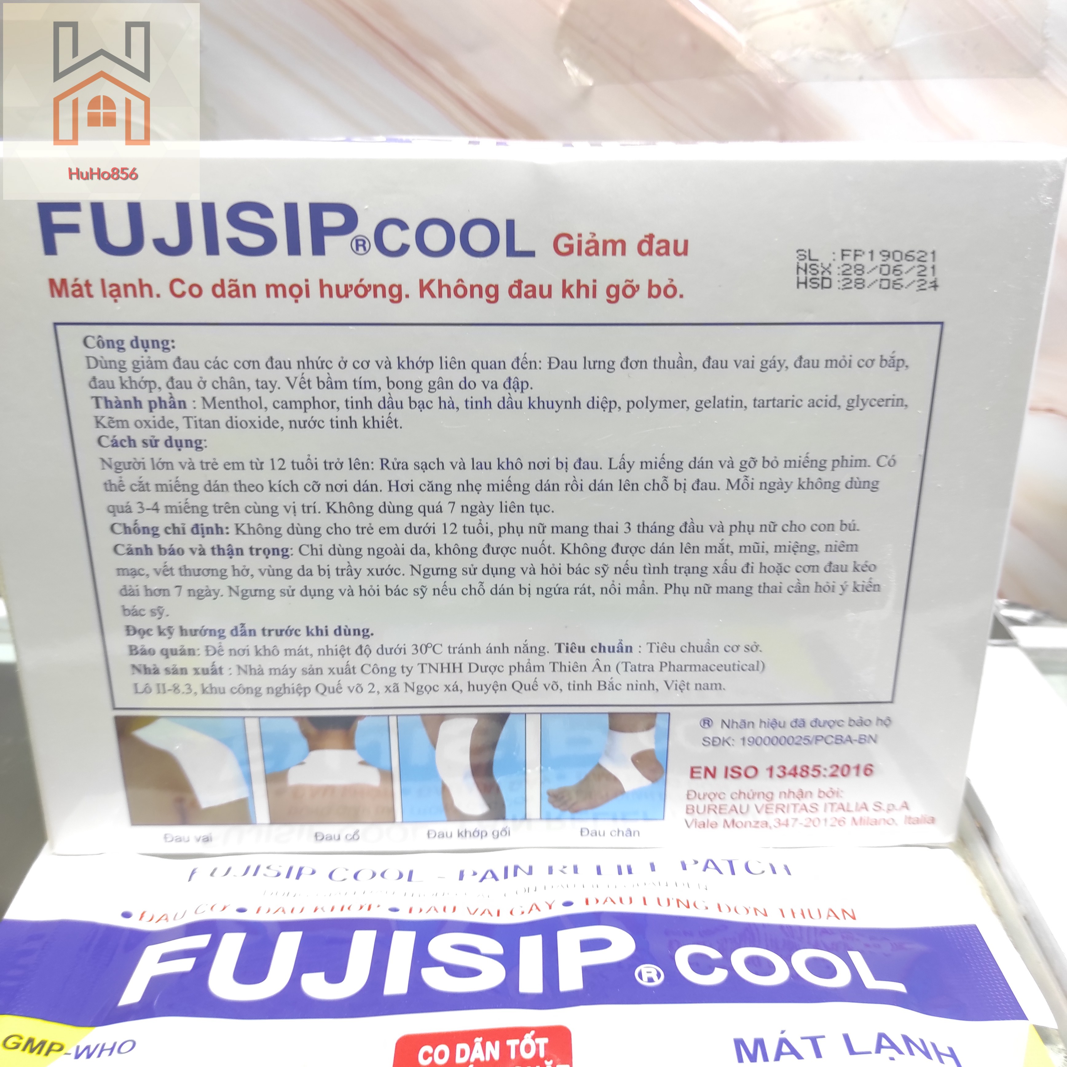 Cao Dán FUJISIP Cool Gói 2 miếng Mát Lạnh