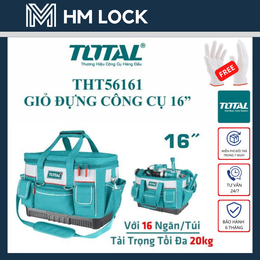 16'' túi đựng đồ nghề total - hàng chính hãng - tht56161 - hm lock
