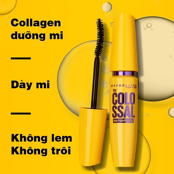 Maybelline Newyork Colossal Waterproof Black Mascara 9.2ml