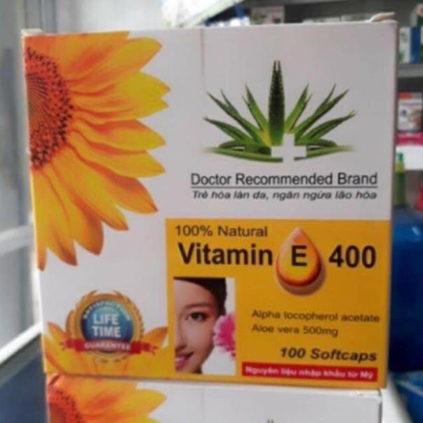 [HCM]Vitamin e 400 đẹp da sáng da chống lão hoá da hộp 100 viên sản phẩm đa dạng chất lượng tốt đảm bảo an toàn sức khỏe người sử dụng