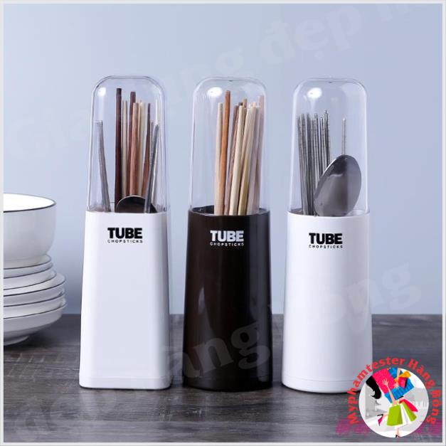[Mã SKAMA8 giảm 8% tối đa 50K đơn 300K] Ống cắm đũa có nắp Tube Chopstics