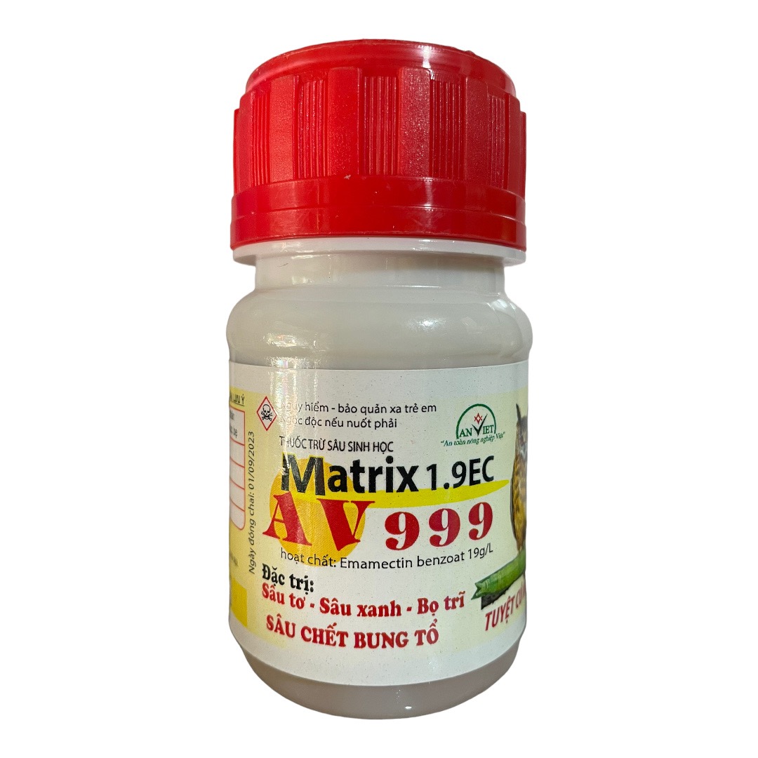 thuốc trừ sâu sinh học AV 999 100 ml, diệt sâu tơ, trừ sâu xanh; diệt sâu róm; diệt sâu khoang; diệt sâu cuốn lá