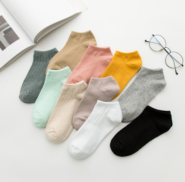 Set10 đôi Tất Vớ Nữ 1 màu ngắn cổ Simple Chất đẹp
