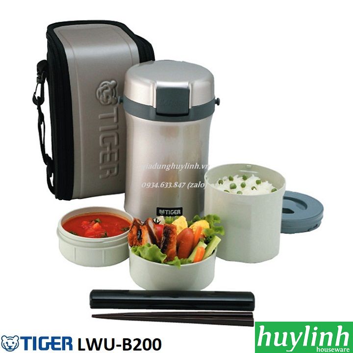 [HCM]Hộp đựng cơm Tiger LWU-B200 - Camen cơm