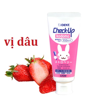 Kem đánh răng cho trẻ em của Nhật Bản . . . Check - up Lion