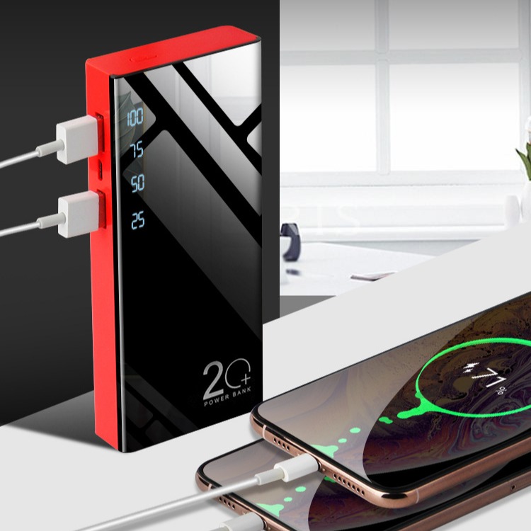 [HCM]PIN SẠC DỰ PHÒNG 30000MAH TẶNG KÈM CÁP SẠC CỰC NHANH CHÓNG - PIN SẠC DỰ PHÒNG THIẾT KẾ MẶT GƯƠNG CAO CẤP HIỂN THỊ PHẦN TRĂM PIN - PIN DỰ PHÒNG 2 CỔNG SẠC HỖ TRỢ SẠC NHIỀU THIẾT BỊ CÙNG LÚC