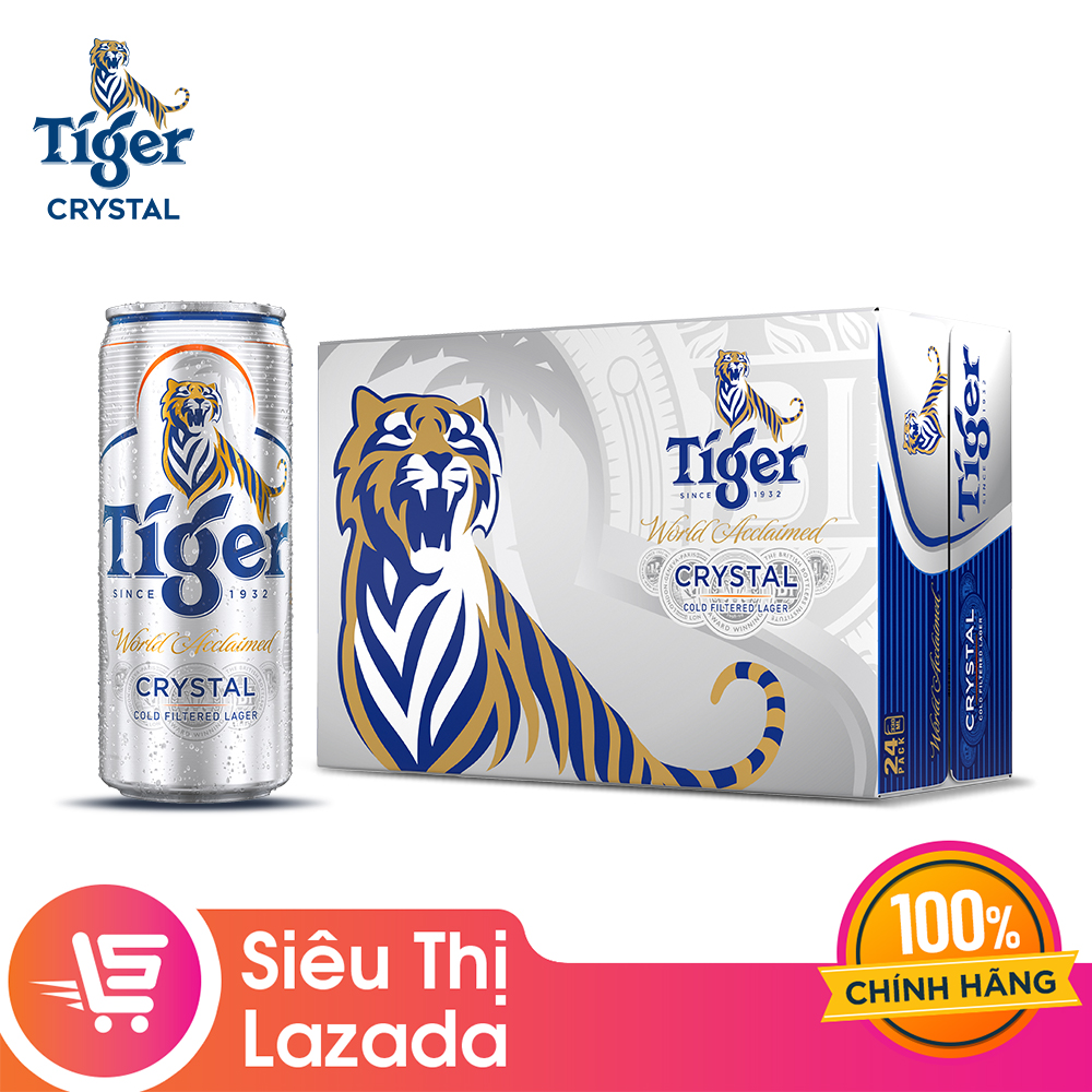 [HOT DEAL]Thùng 24 lon Tiger Crystal lon cao mới (330ml/lon)