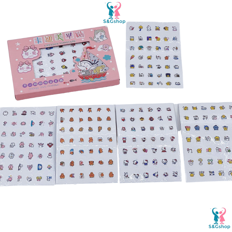 Set 2 Hộp Sticker dán móng tay (Hộp 5 tờ) cho bé