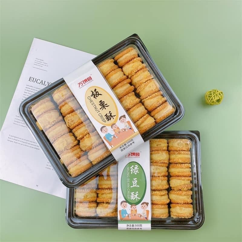 Bánh hạt dẻ mật ong đậu xanh khay 500g