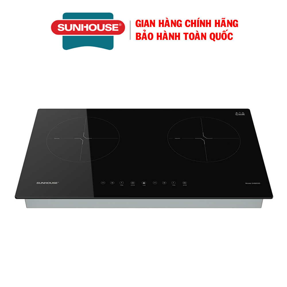 Bếp điện từ đôi Sunhouse SHB8100 - Bếp từ đôi Sunhouse - Bếp đôi điện từ - Công suất 3600W, Mặt kính Ceramic cao cấp, Làm nóng nhanh gấp 2 lần, Tự động ngắt khi quá tải, Bảo hành 3 năm tại nhà