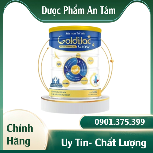 Combo 3 hộp sữa non tổ yến goldilac grow cho trẻ 0 đến 10 tuổi