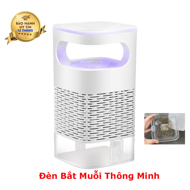 Đèn bắt muỗi thông minh thế hệ mới thiết kế an toàn cho cả trẻ em, không có hóa chất độc hại - Máy đuổi muỗi và côn trùng hình trụ hiệu quả, cho không gian sống trong lành, thiết kế nhỏ gọn tiện lợi di chuyển mọi nơi