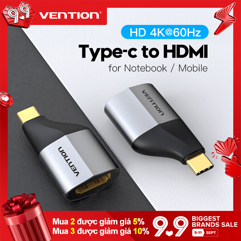 Bảng giá Vention Type C sang HDMI Adapter USB C to 4K HDMI 2.0 Adapter for MacBook Samsung Galaxy S10/S9 Huawei Mate 20 P20 Pro USB C HDMI Phong Vũ