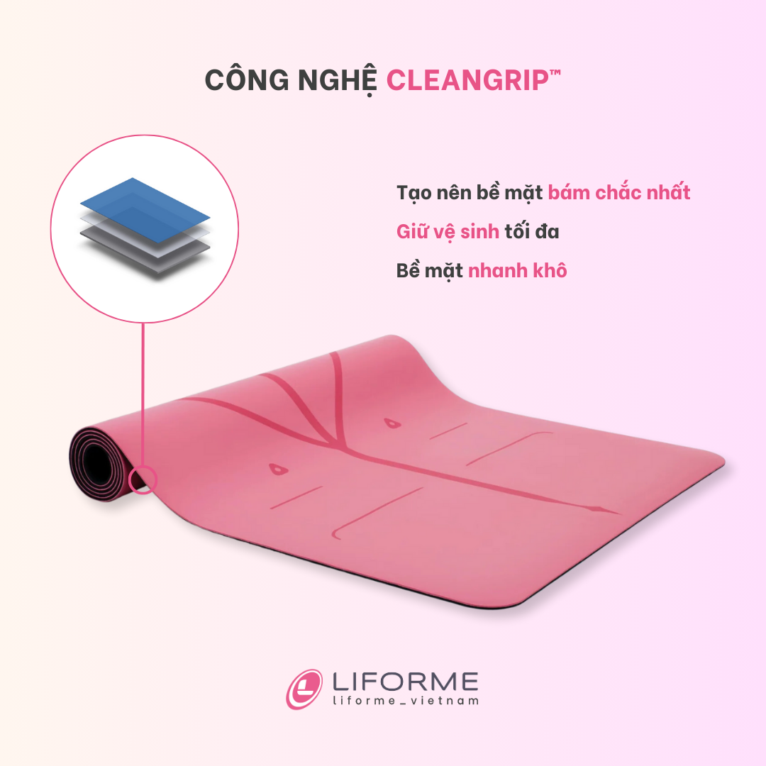 Thảm tập yoga Liforme Classic 4.2mm - Pink