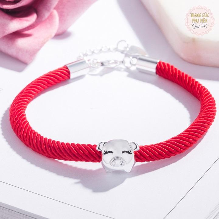 [HCM]Vòng tay kỉ hợi ủn ỉn đỏ đen năm 2019 LT59