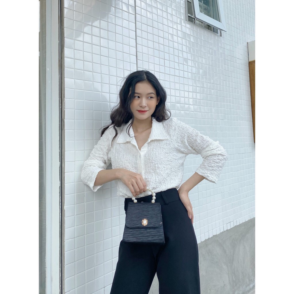 YU CHERRY | Áo nữ Pattern Spandex Shirt YA378