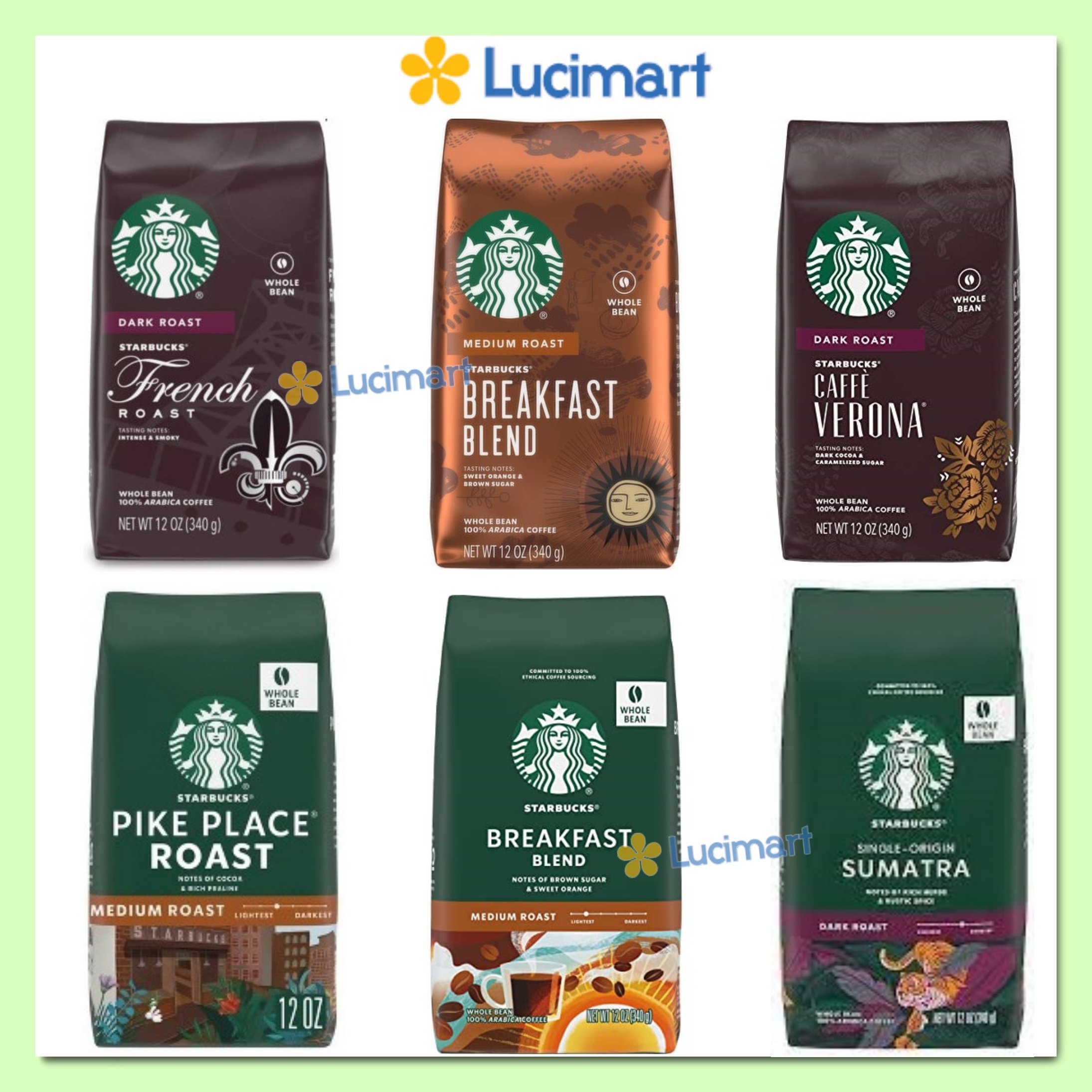 Cà phê Starbucks nguyên hạt 100% Arabica Coffee Whole Bean (USA)