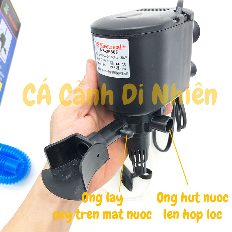 Máy Bơm Nước Risheng RS 2680F Dành Cho Hồ Cá Cảnh Koi