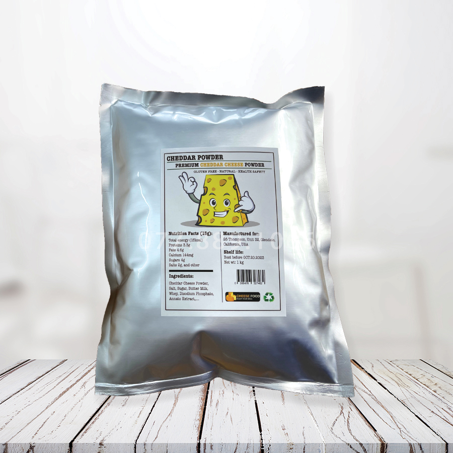 Bột phô mai Cheddar vị truyền thống rất ngon gói 200g (gói chiết)