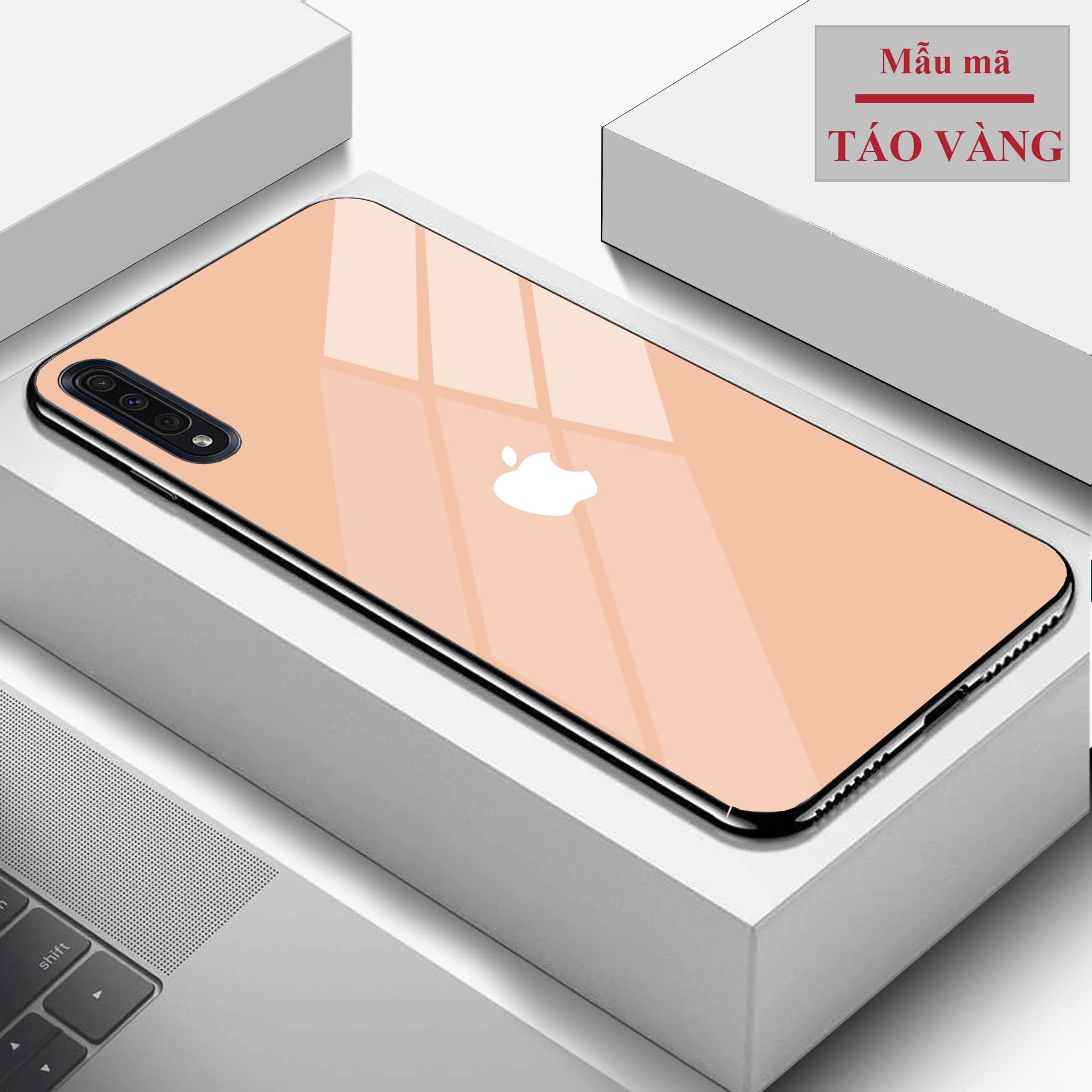 Ốp lưng samsung a30s, a50, a50s, a70, a7 2018 giả iphone mặt kính cường lực phiên bản mới