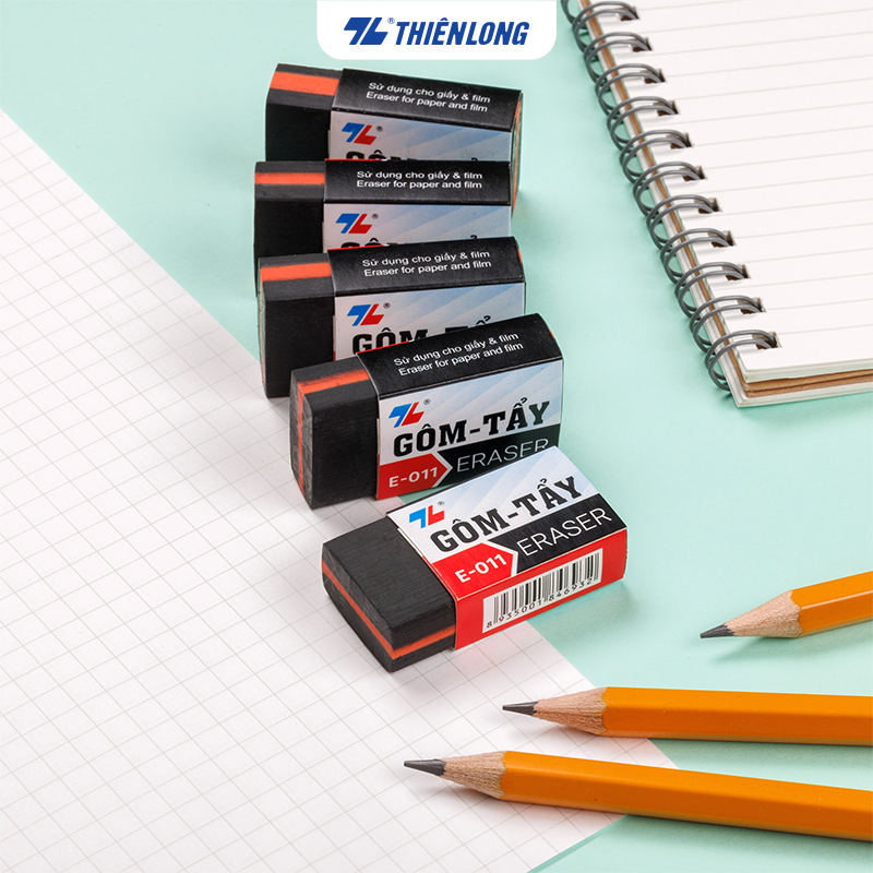 Combo 5 Cục Gôm tẩy chì 2B Thiên Long E-011 siêu mềm và siêu dẻo