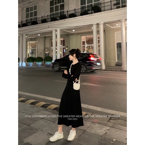 Váy maxi thun xoè dài tay- Vaydangdaichatthunzip188_P4