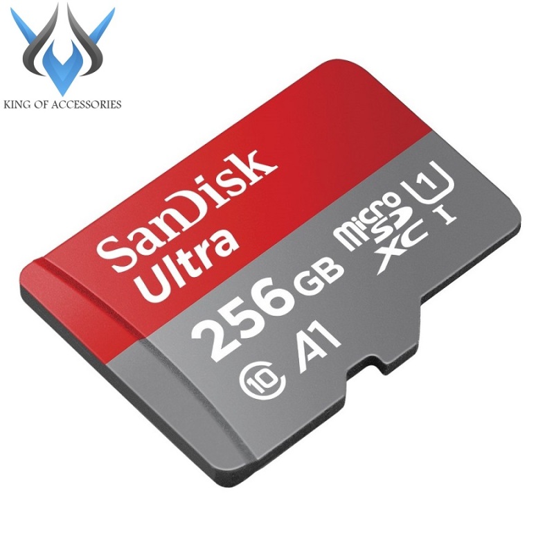 Thẻ nhớ MicroSDXC SanDisk Ultra A1 256GB Class 10 U1 100MB/s box Anh (Đỏ) - No Adapter