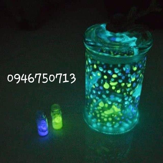 combo 3 lọ bột dạ quang kèm sơn pha
