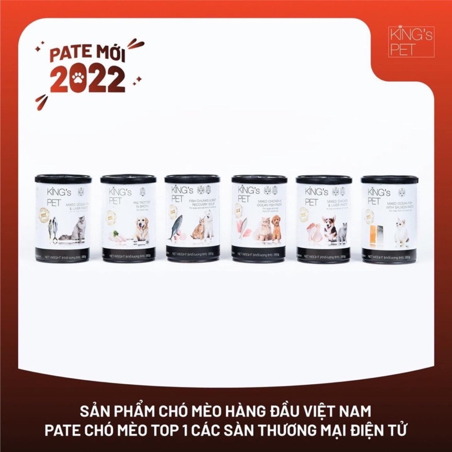 [ Lon 380gr ] Pate tươi King’s Pet cho chó mèo 🐶🐱