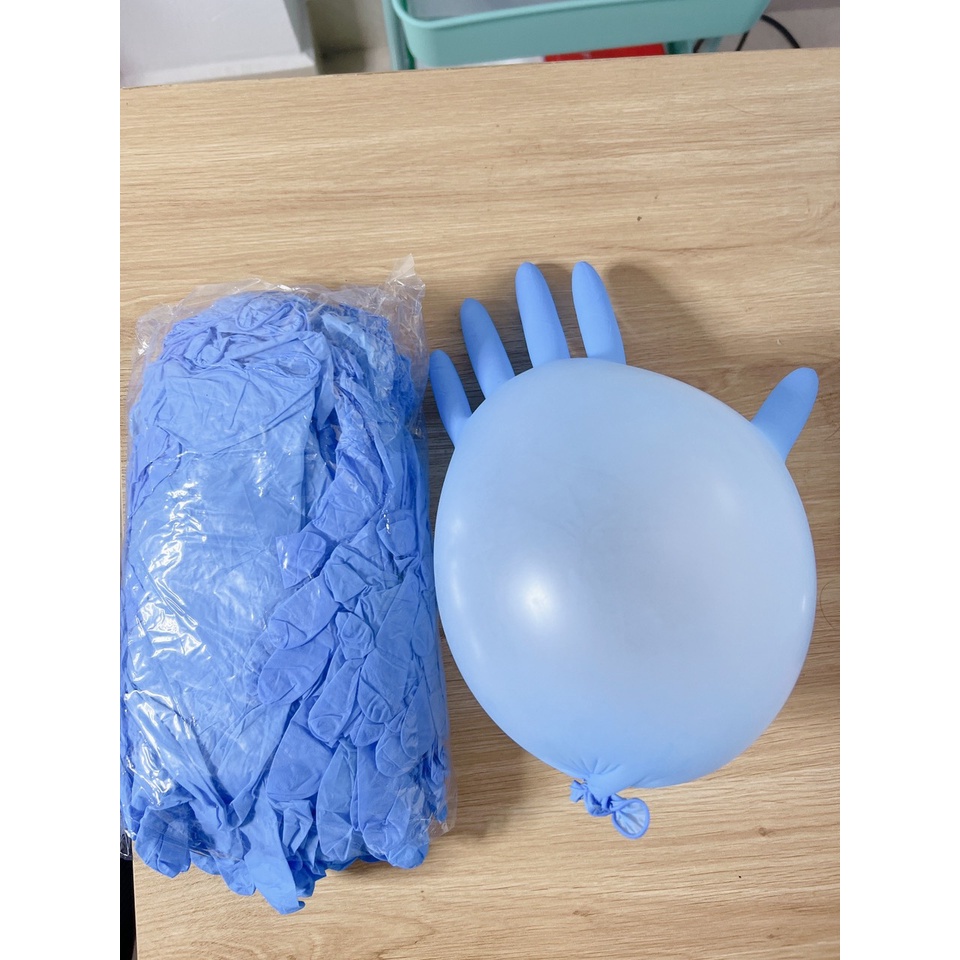 1kg gang tay y tế | bao tay y tế nitrile xanh chuyên dùng cho phòng khám