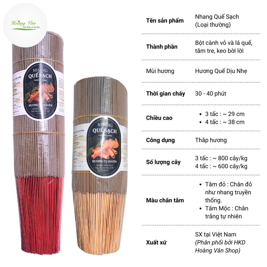[01 Kg] Nhang Quế Sạch hương tự nhiên thơm dịu không tẩm Tinh Dầu không hóa chất, ít khói