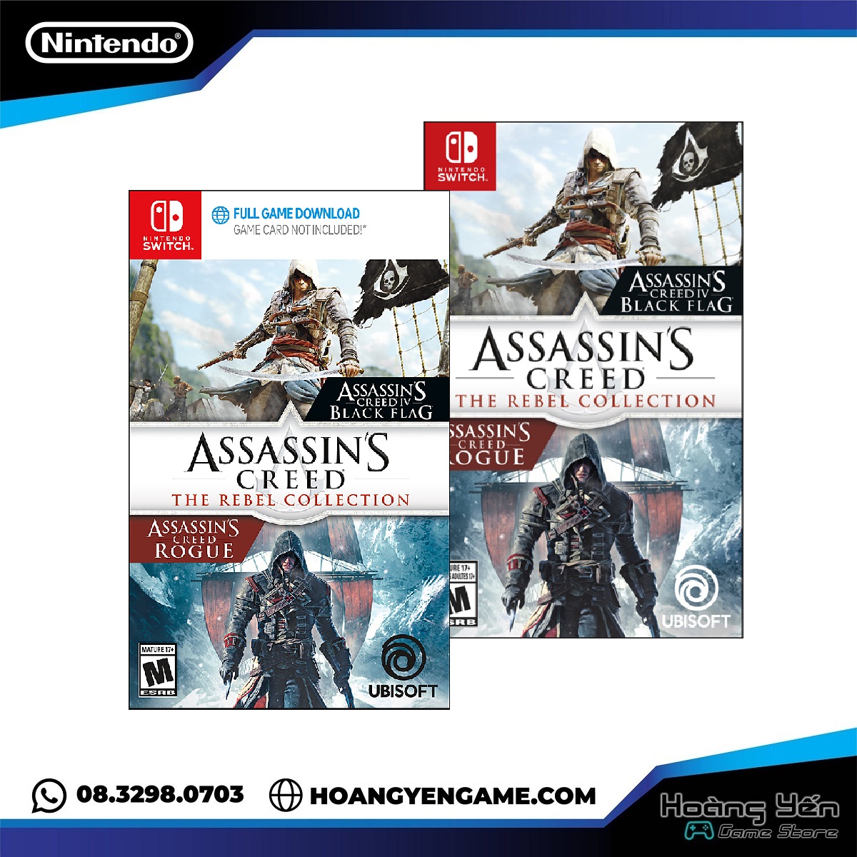 [HCM]Thẻ game Assassins creed The Rebel Collection Nintendo Switch