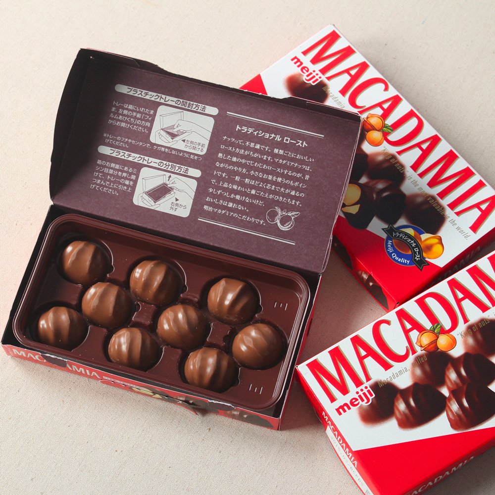 KẸO SOCOLA MEIJI MACADAMIA HẠNH NHÂN 64G HÀNG NHẬT