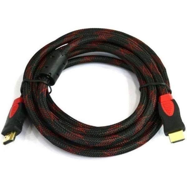 (HCM) Cáp hdmi chuẩn 1.4 2 đầu dài 5M bọc lưới siêu nét thiết kế sợi dây mềm dẻo độ bền cao kết nối cho máy tính máy chiếu tivi