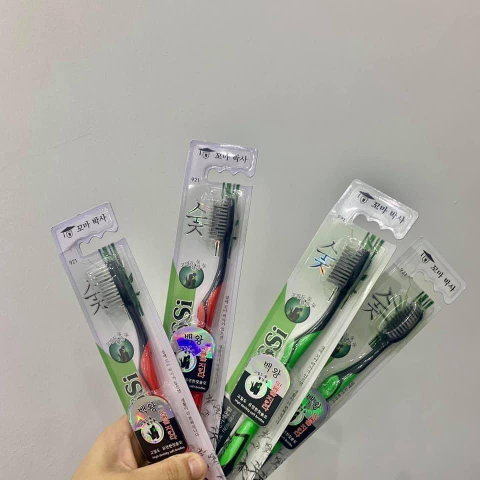 Bàn chải đánh răng than tre hoạt tính bossi hàn quốc cao cấp- bàn chải than tre hoạt tính mh12