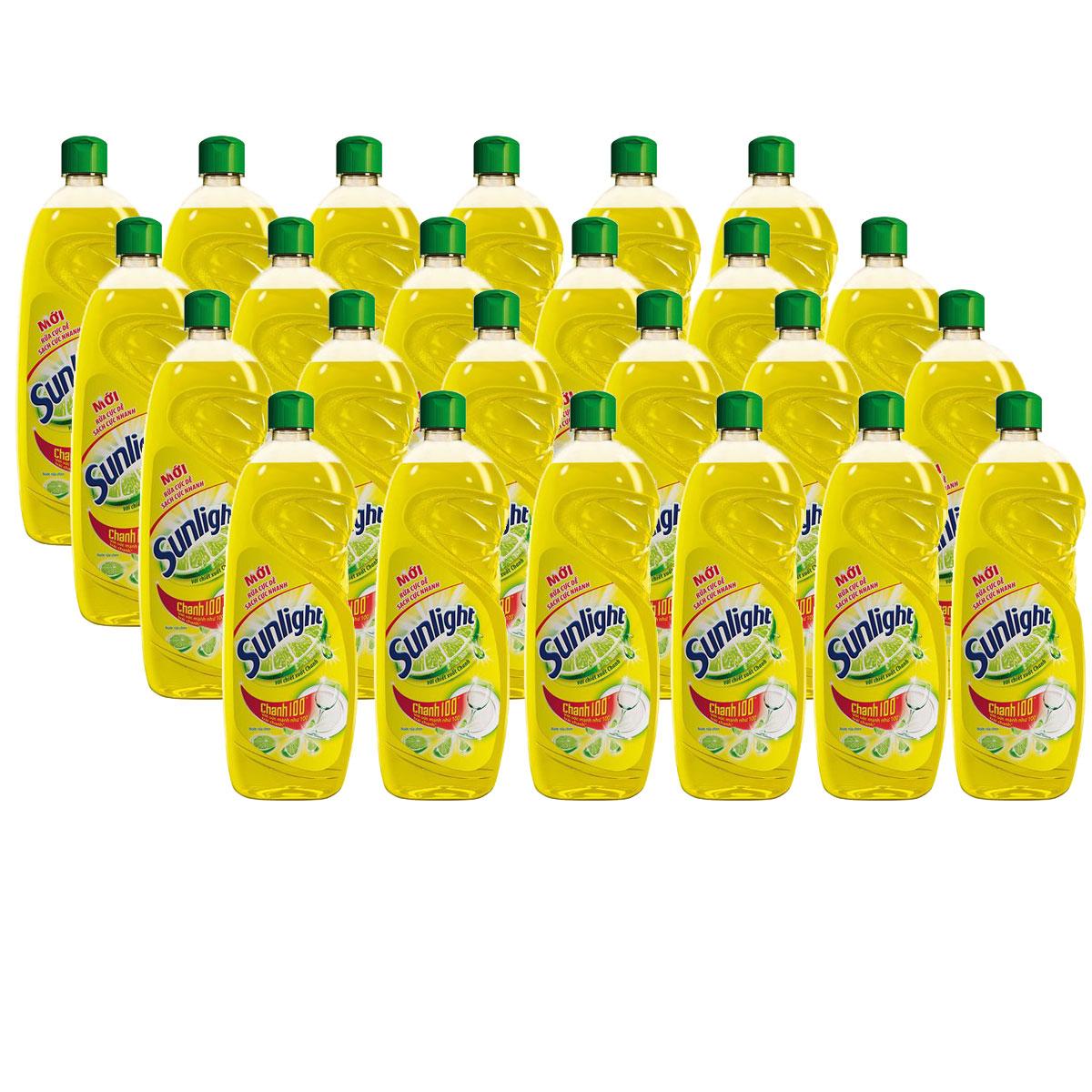 Combo 2 Chai Nước rửa bát Sunlight Chanh chai 400ml