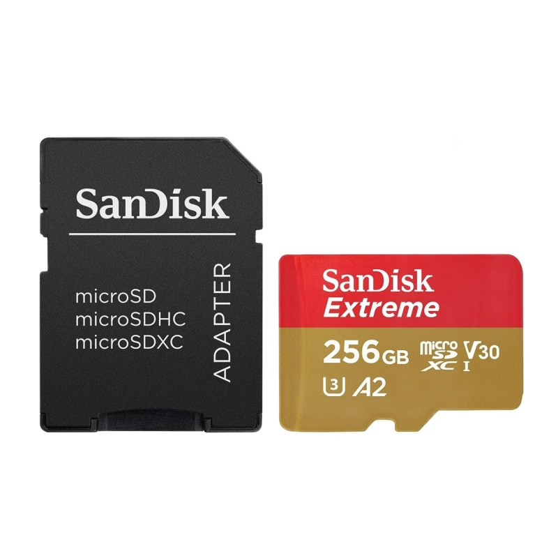 Thẻ Nhớ MicroSDXC SanDisk Extreme V30 U3 4K A2 256GB R160MB/s W90MB/s - Kèm Adapter (Vàng) - Phụ Kiện 1986