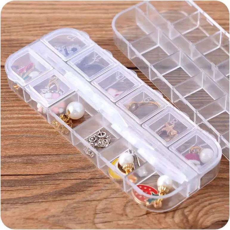 Khay đựng đá nail 12 ô, hộp đựng đá
