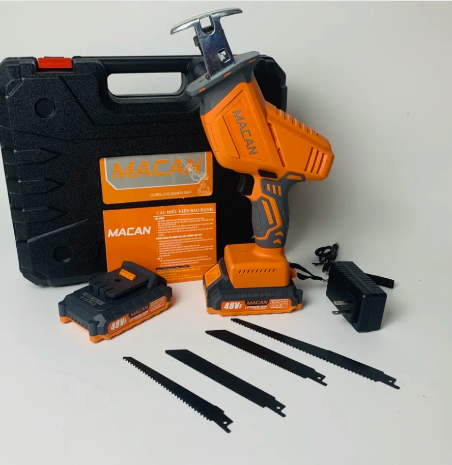 Máy cưa kiếm pin Macan 2Pin kèm 4 lưỡi cưa - 6048CK